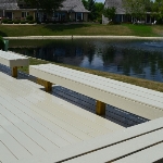 Composite deck overlooking a pond